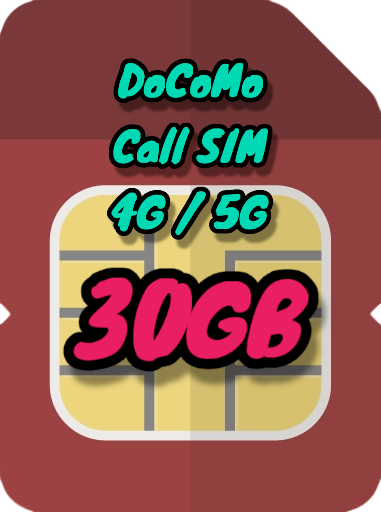 30GB Plan Call SIM (Initial cost ¥8,000 / Monthly fee ¥3,950)